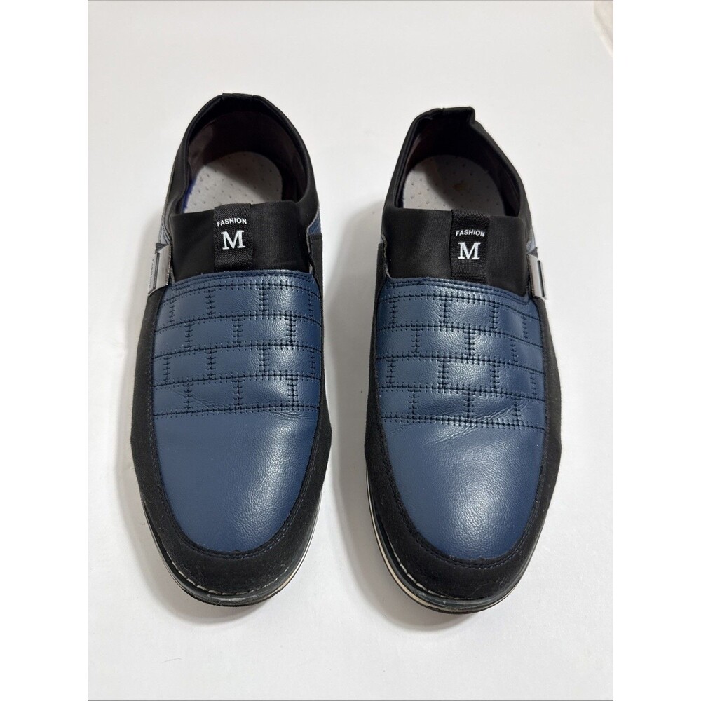 Cosidrum Menโs Loafers Size US 13.5 Slip On Blue Black Rubber Sole Preowned